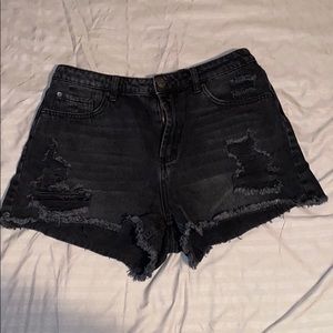 Wild fable black denim shorts